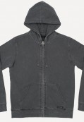 Stonewashed Hoodie in Charcoal
